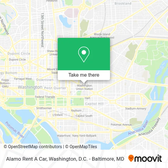 Alamo Rent A Car map