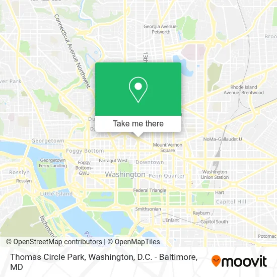 Thomas Circle Park map