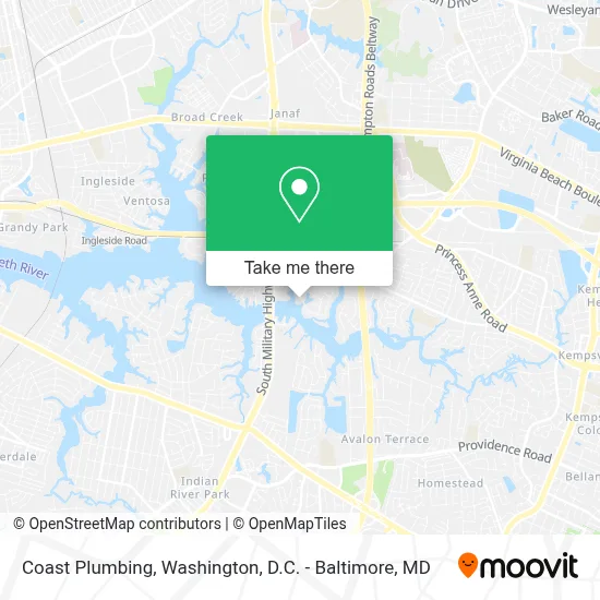 Coast Plumbing map