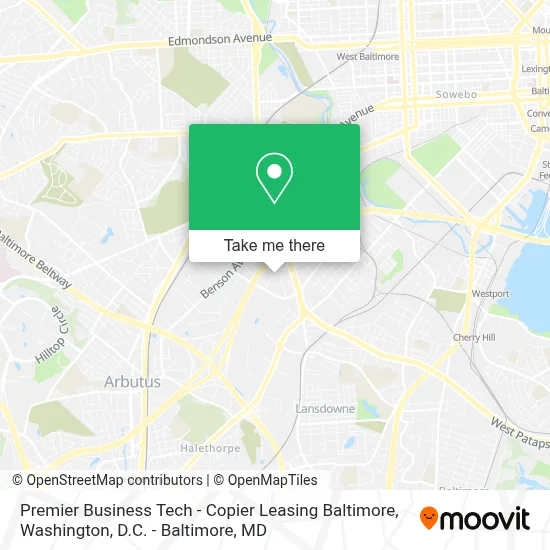 Premier Business Tech - Copier Leasing Baltimore map