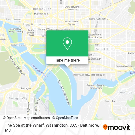 The Spa at the Wharf map