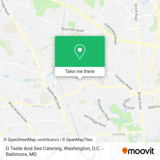 O Taste And See Catering map