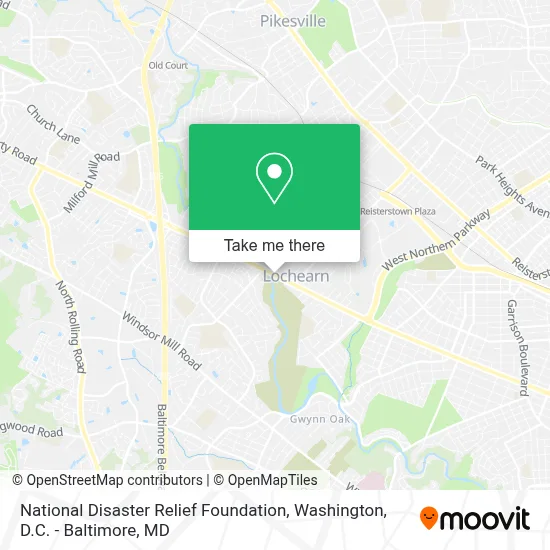National Disaster Relief Foundation map