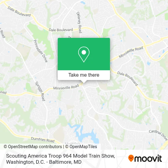 Scouting America Troop 964 Model Train Show map