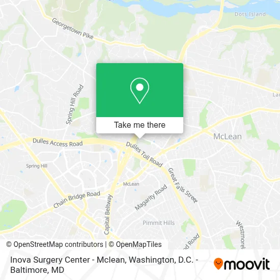 Inova Surgery Center - Mclean map