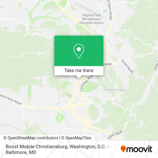 Boost Mobile Christiansburg map