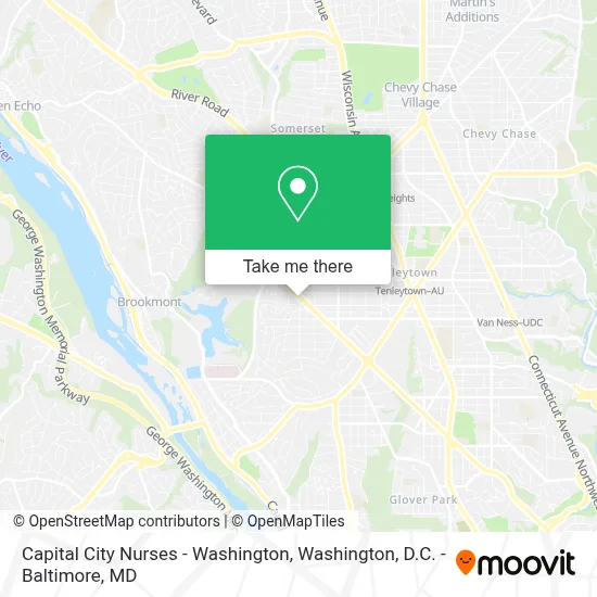 Capital City Nurses - Washington map