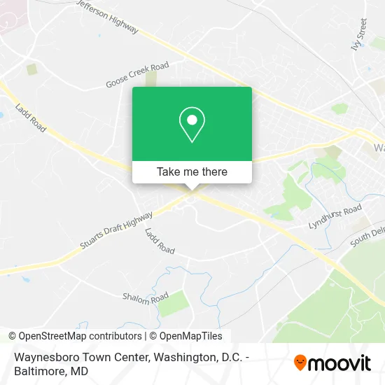 Waynesboro Town Center map