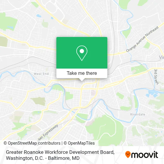 Greater Roanoke Workforce Development Board map