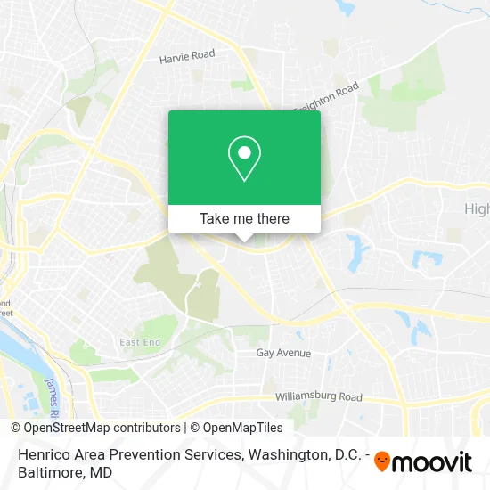 Henrico Area Prevention Services map