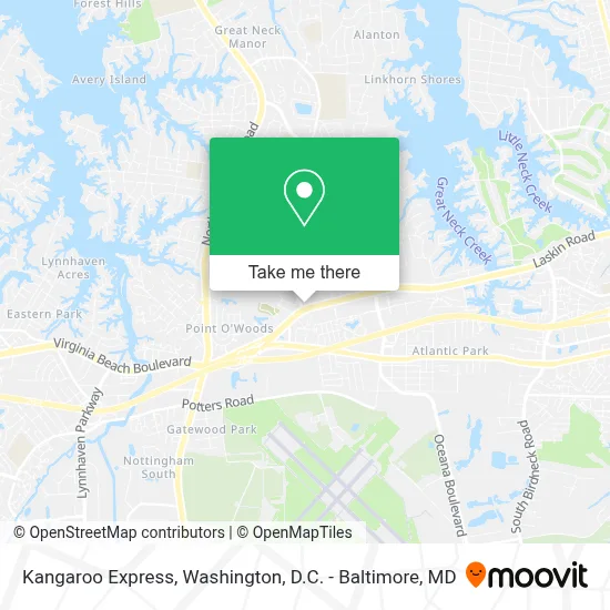 Kangaroo Express map