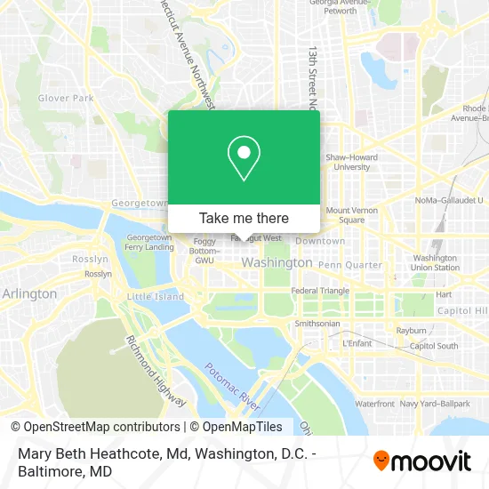 Mary Beth Heathcote, Md map