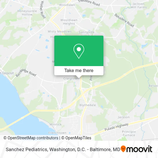 Sanchez Pediatrics map