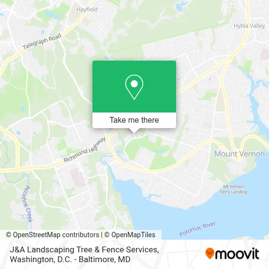 J&A Landscaping Tree & Fence Services map