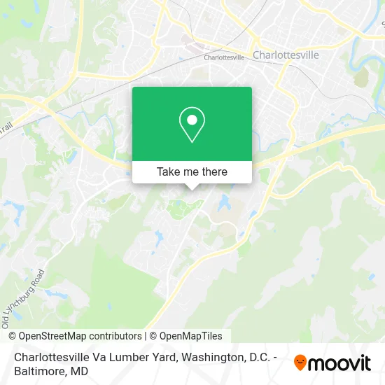 Charlottesville Va Lumber Yard map