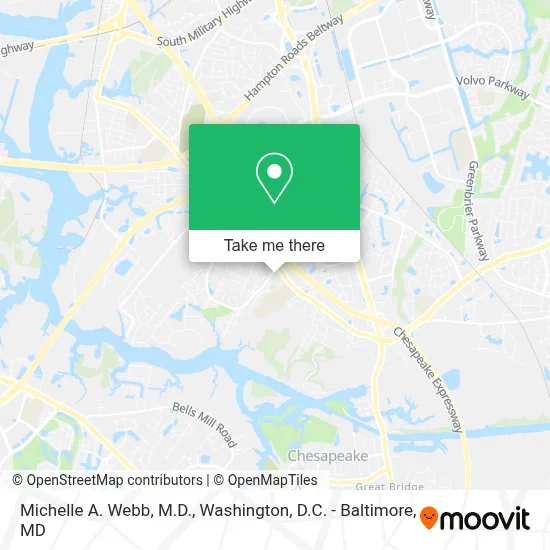 Michelle A. Webb, M.D. map
