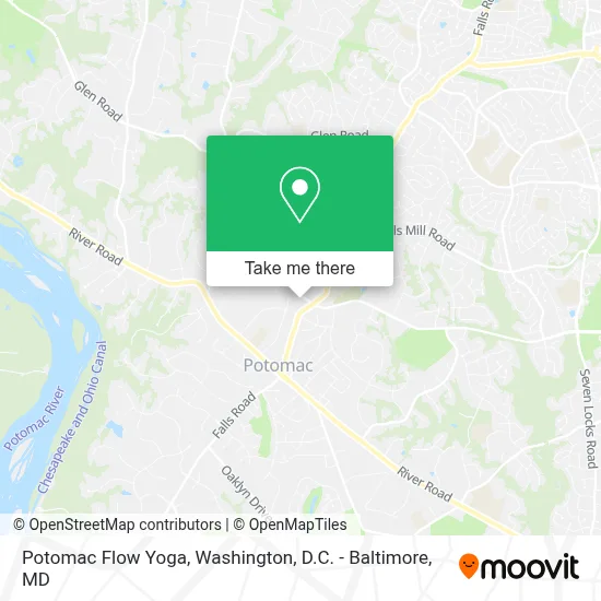 Potomac Flow Yoga map