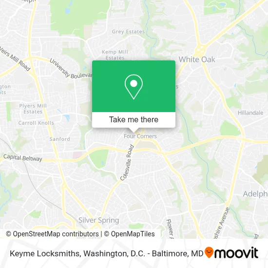 Keyme Locksmiths map