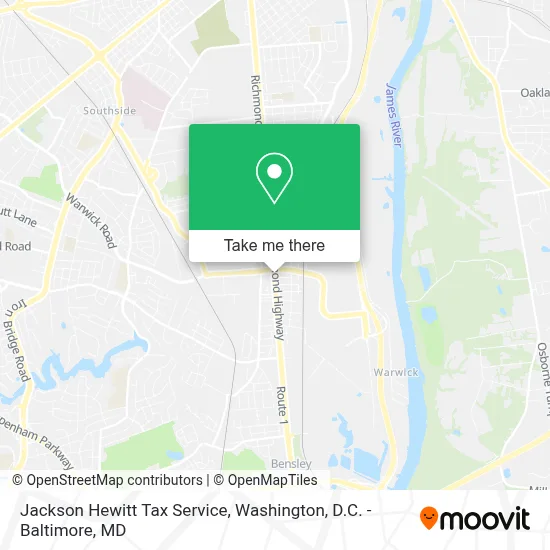 Jackson Hewitt Tax Service map