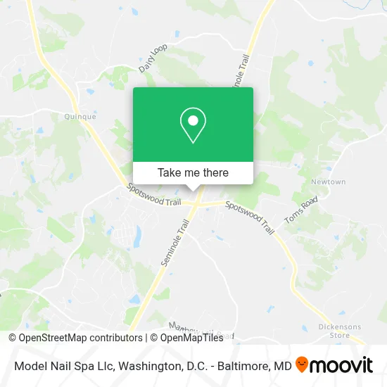 Model Nail Spa Llc map