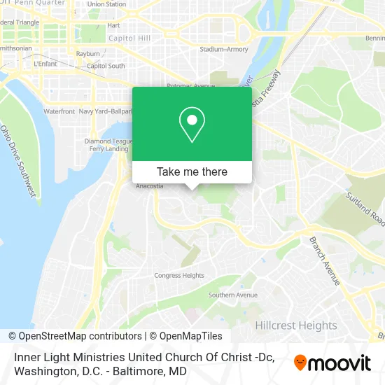Inner Light Ministries United Church Of Christ -Dc map