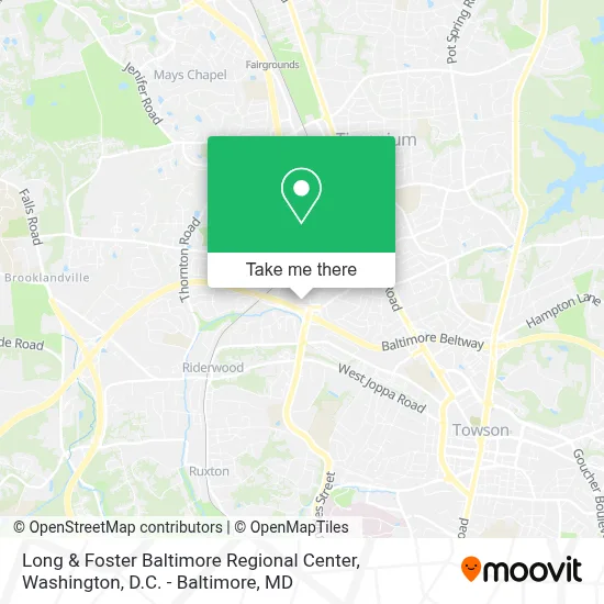Long & Foster Baltimore Regional Center map