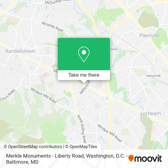 Merkle Monuments - Liberty Road map