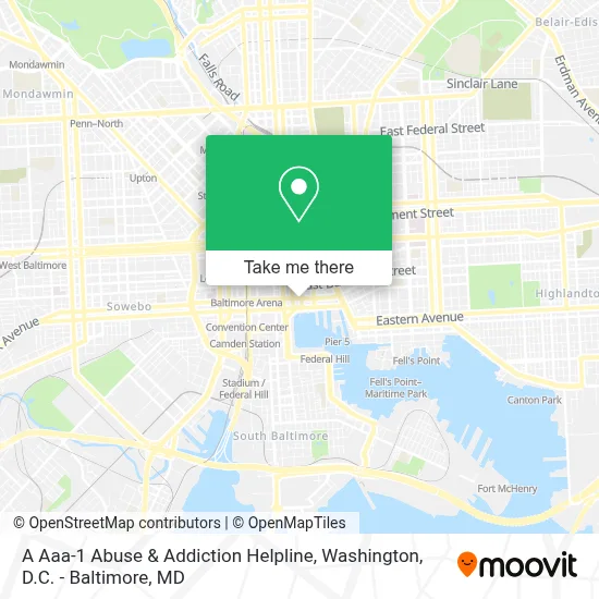 A Aaa-1 Abuse & Addiction Helpline map