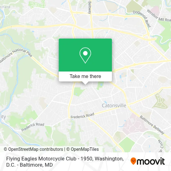 Flying Eagles Motorcycle Club - 1950 map