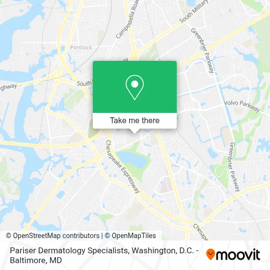 Pariser Dermatology Specialists map