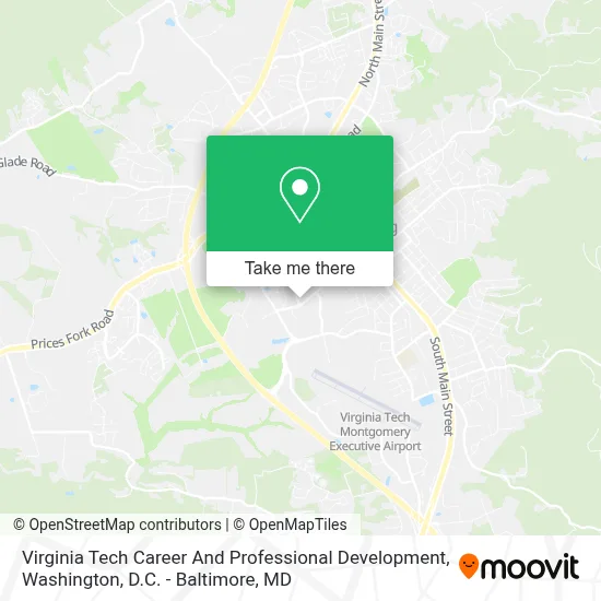 Mapa de Virginia Tech Career And Professional Development