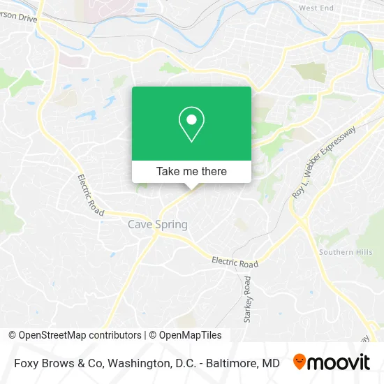 Foxy Brows & Co map