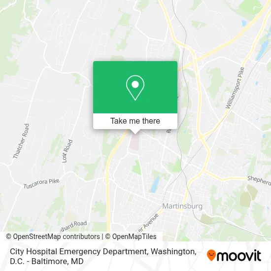 City Hospital Emergency Department map