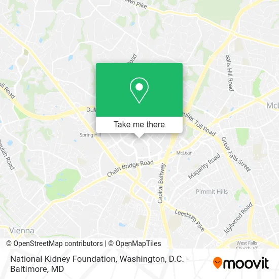 National Kidney Foundation map