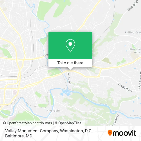 Valley Monument Company map