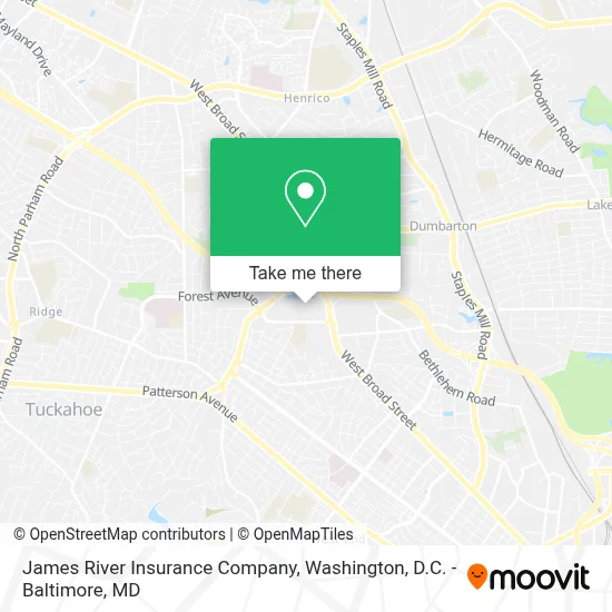 James River Insurance Company map