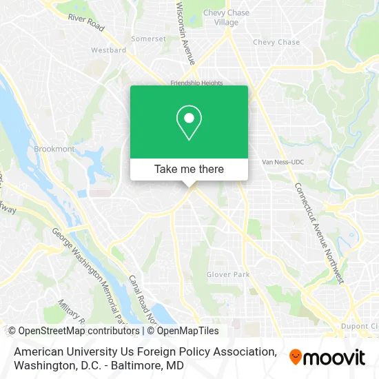 American University Us Foreign Policy Association map