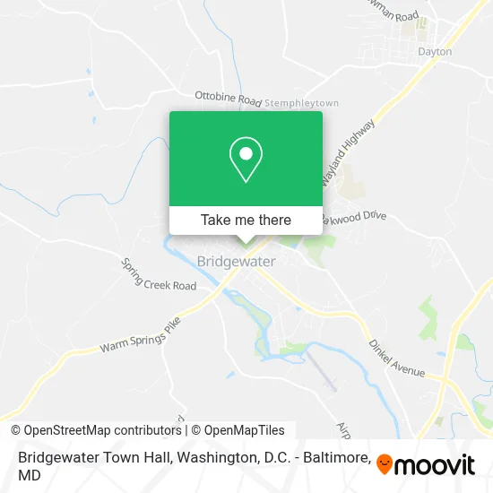Bridgewater Town Hall map