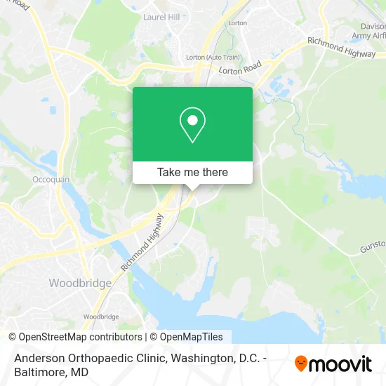 Anderson Orthopaedic Clinic map