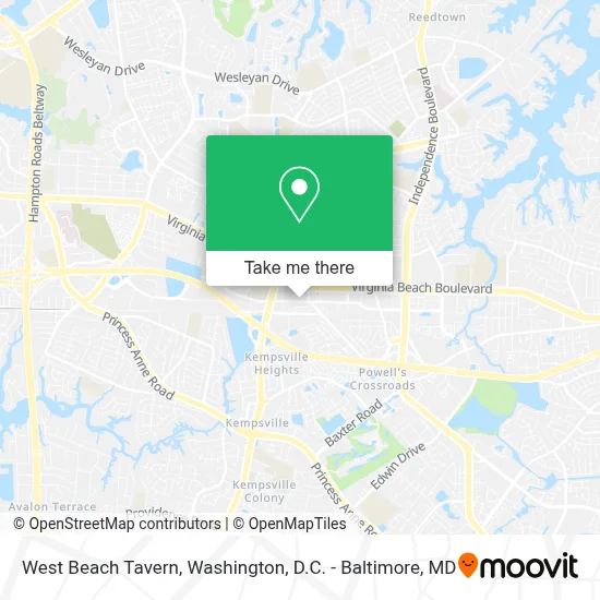 West Beach Tavern map