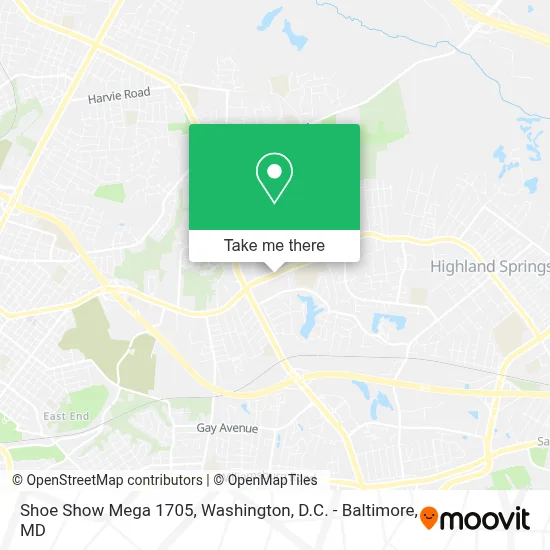 Shoe Show Mega 1705 map