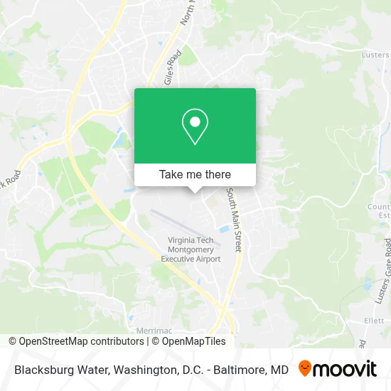 Blacksburg Water map