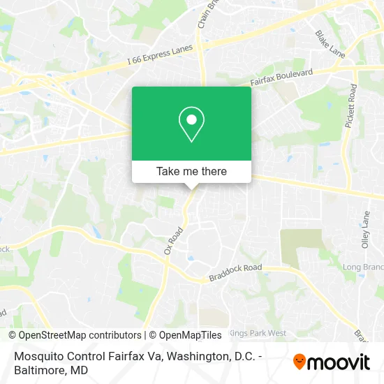 Mosquito Control Fairfax Va map