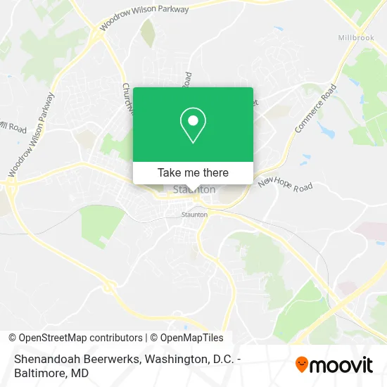 Shenandoah Beerwerks map