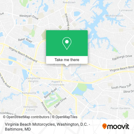 Virginia Beach Motorcycles map