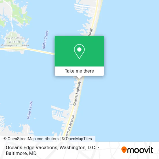 Oceans Edge Vacations map