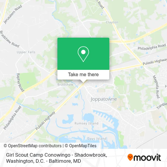 Girl Scout Camp Conowingo - Shadowbrook map