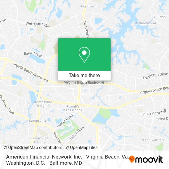 American Financial Network, Inc. - Virginia Beach, Va map