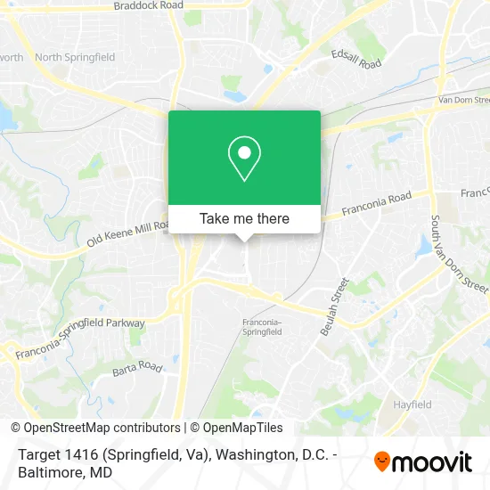 Target 1416 (Springfield, Va) map