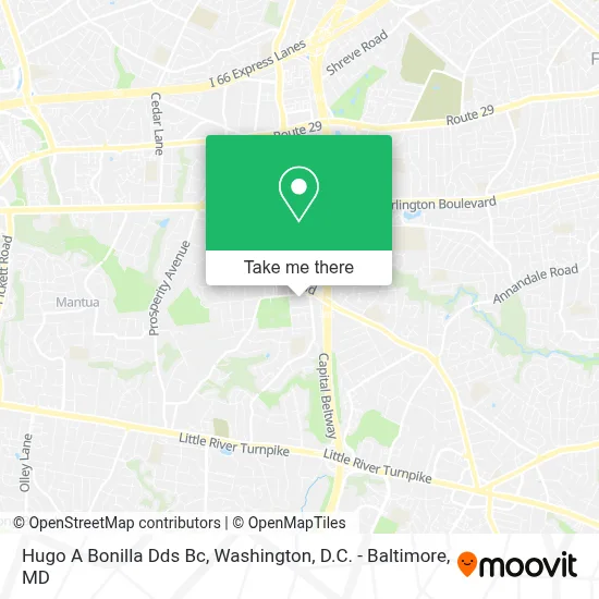 Hugo A Bonilla Dds Bc map
